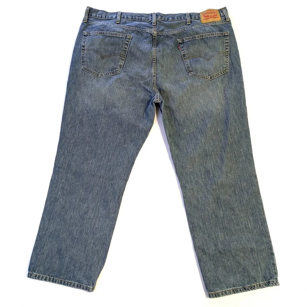 Levis 559 Relaxed Straight Jeans Mens 46x30 Blue Denim Medium Wash 01559-0733